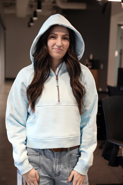 Lulu-inspired Women's Scuba Cropped Hoodie